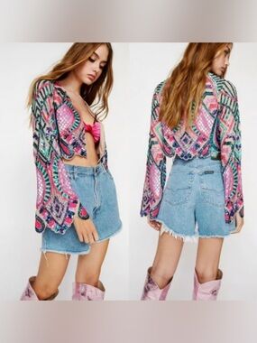 Nasty Gal Embellished Beaded Cropped Kimono